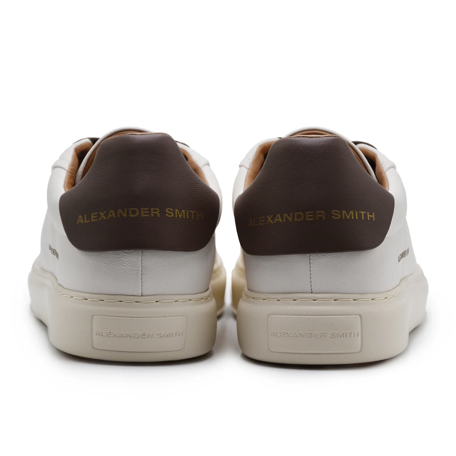 Sneakers Alexander Smith Uomo SOHO Bianco Con Tallone Marrone - Image 3