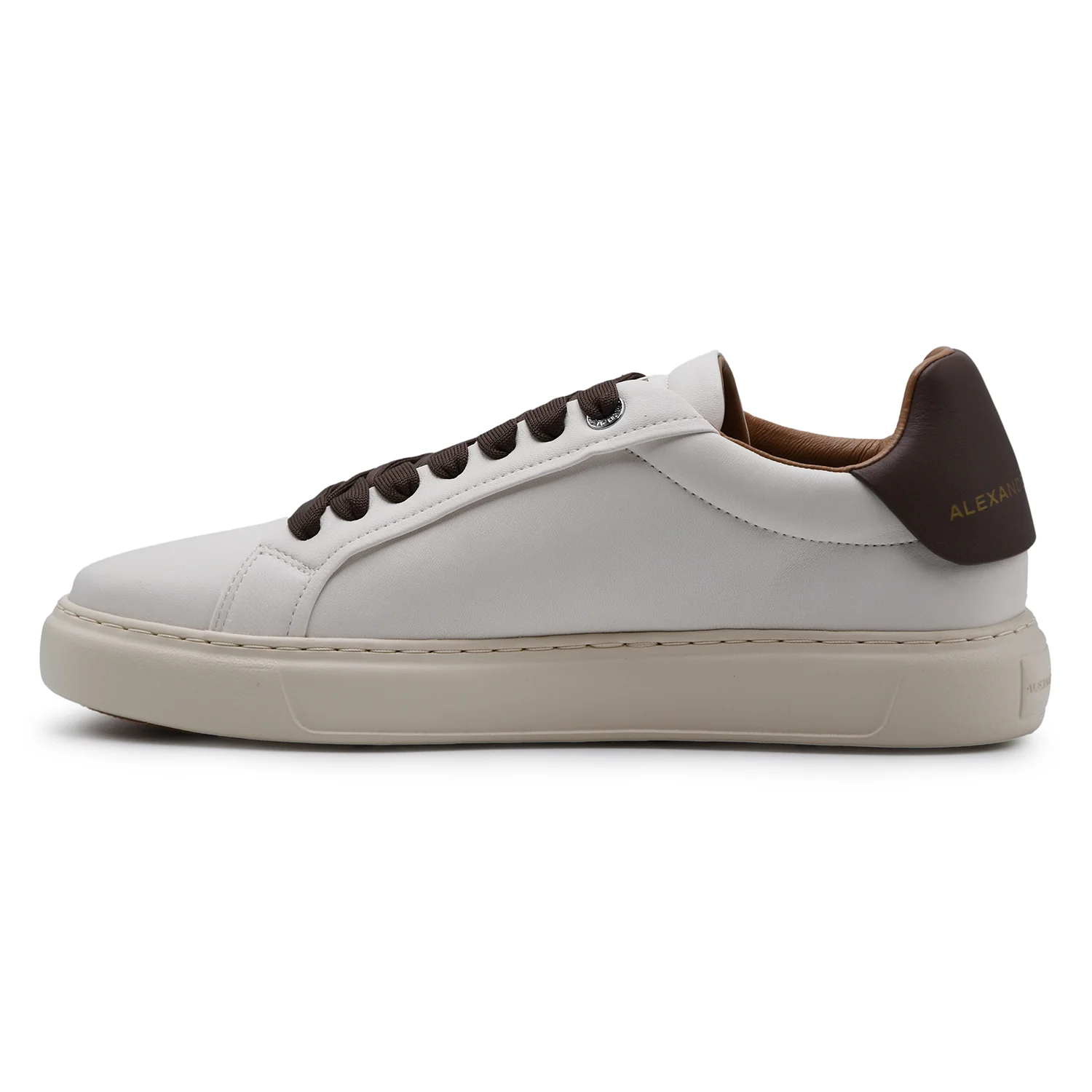 Sneakers Alexander Smith Uomo SOHO Bianco Con Tallone Marrone - Image 4