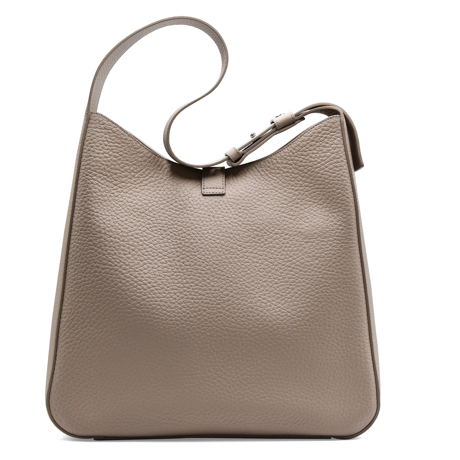 Borsa Orciani Gea Soft Chic Sabbia A Spalla Pelle Martellata - Image 3