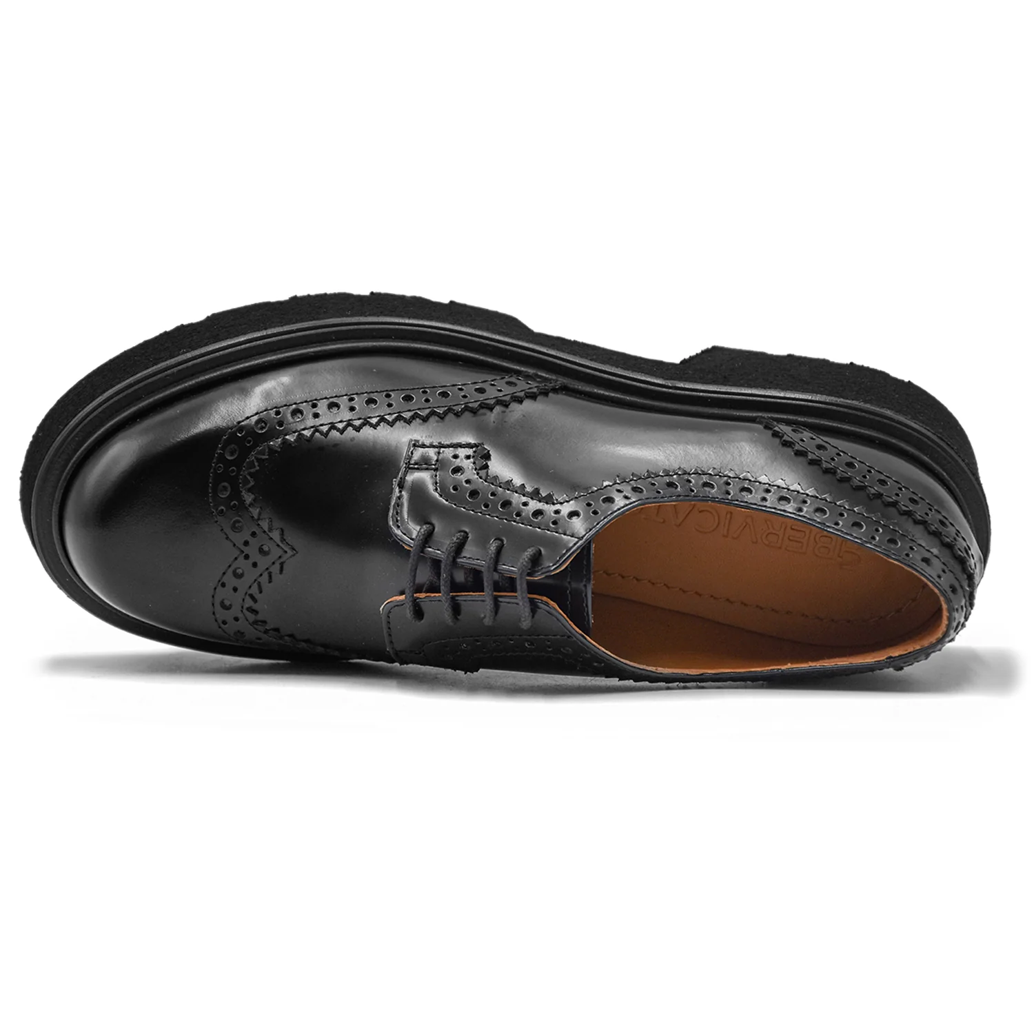 Stringata Nero Donna Bervicato Dall'Elegante Lavorazione Brogue - Image 5