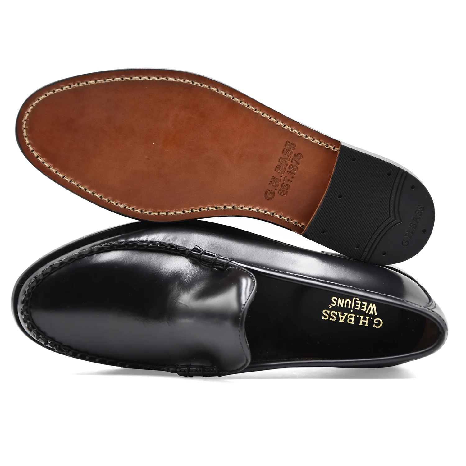 Mocassini Uomo G.H. BASS Weejuns Cobra Venetian Nero In Pelle - Image 3