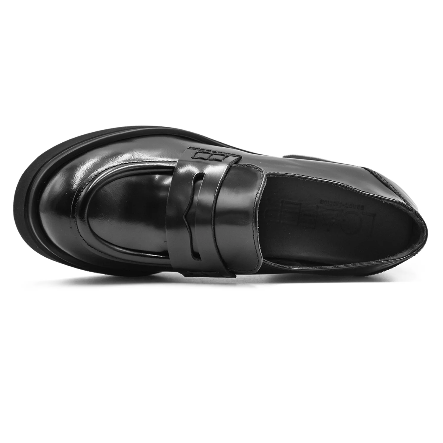 Mocassini Donna Loafer Nero Made In Italy In Pelle Abrasivata - Image 3