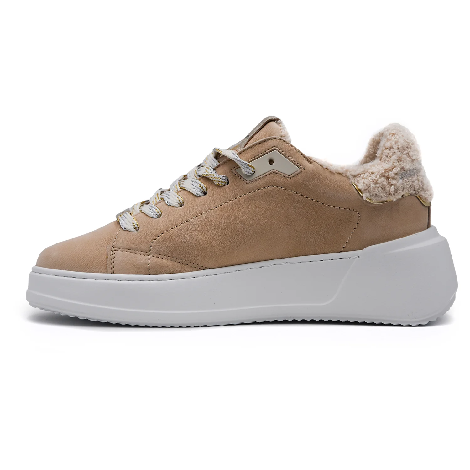 Philippe Model Sneakers Temple Beige Con Interno Calda Lana Donna - Image 5