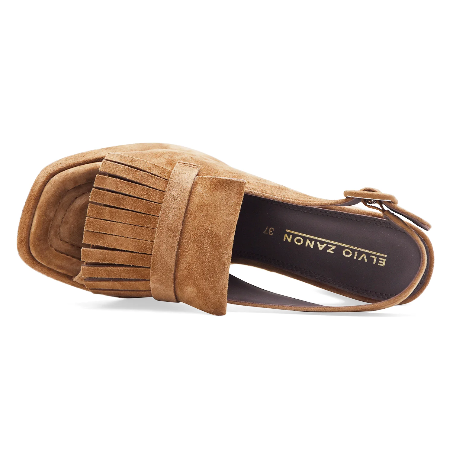 Sandali Elvio Zanon Donna BN5203X In Pelle Scamosciata Tabacco - Image 4
