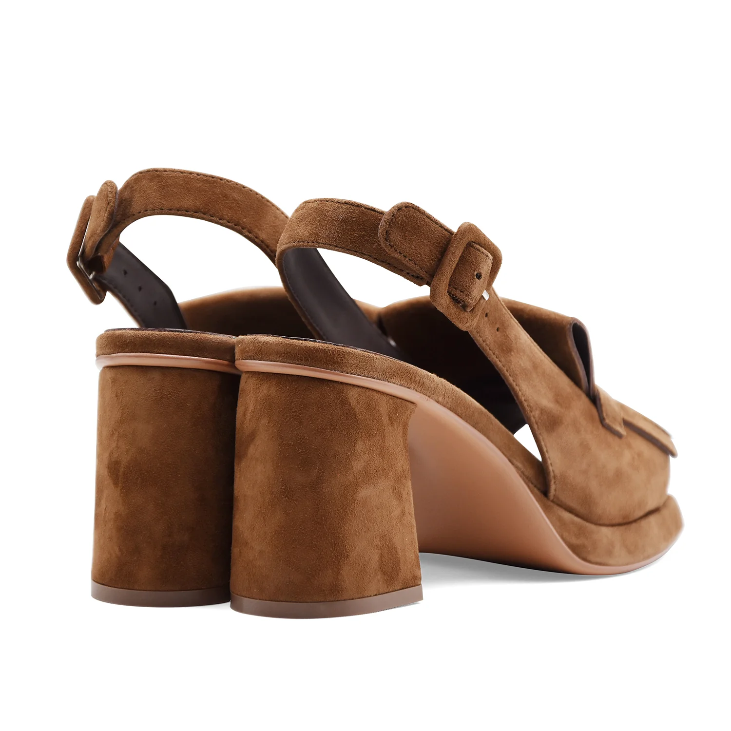 Sandali Elvio Zanon Donna BN5203X In Pelle Scamosciata Tabacco - Image 5