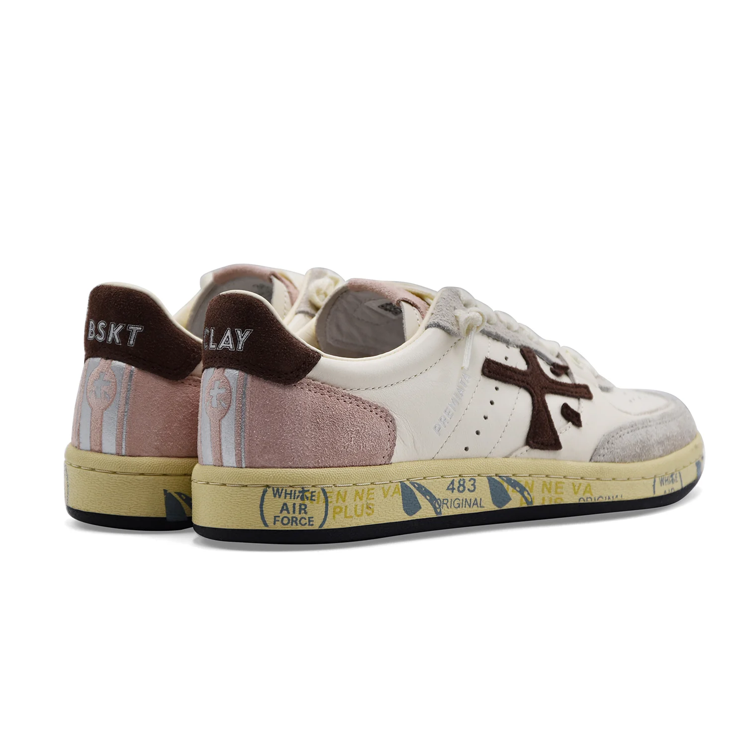 Premiata Sneakers Donna BSKTCLAD VAR.8284 Morbida Pelle Bianca - Image 5