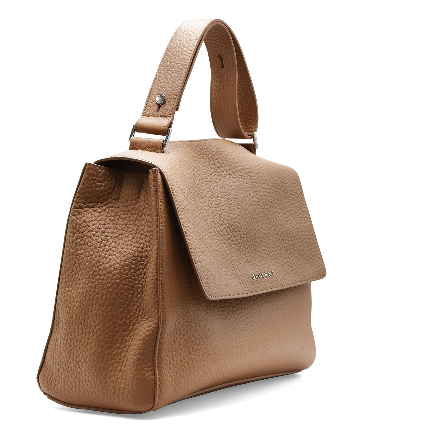 Borsa Orciani Sveva Soft Media Biscotto In Pelle con Tracolla - Image 3
