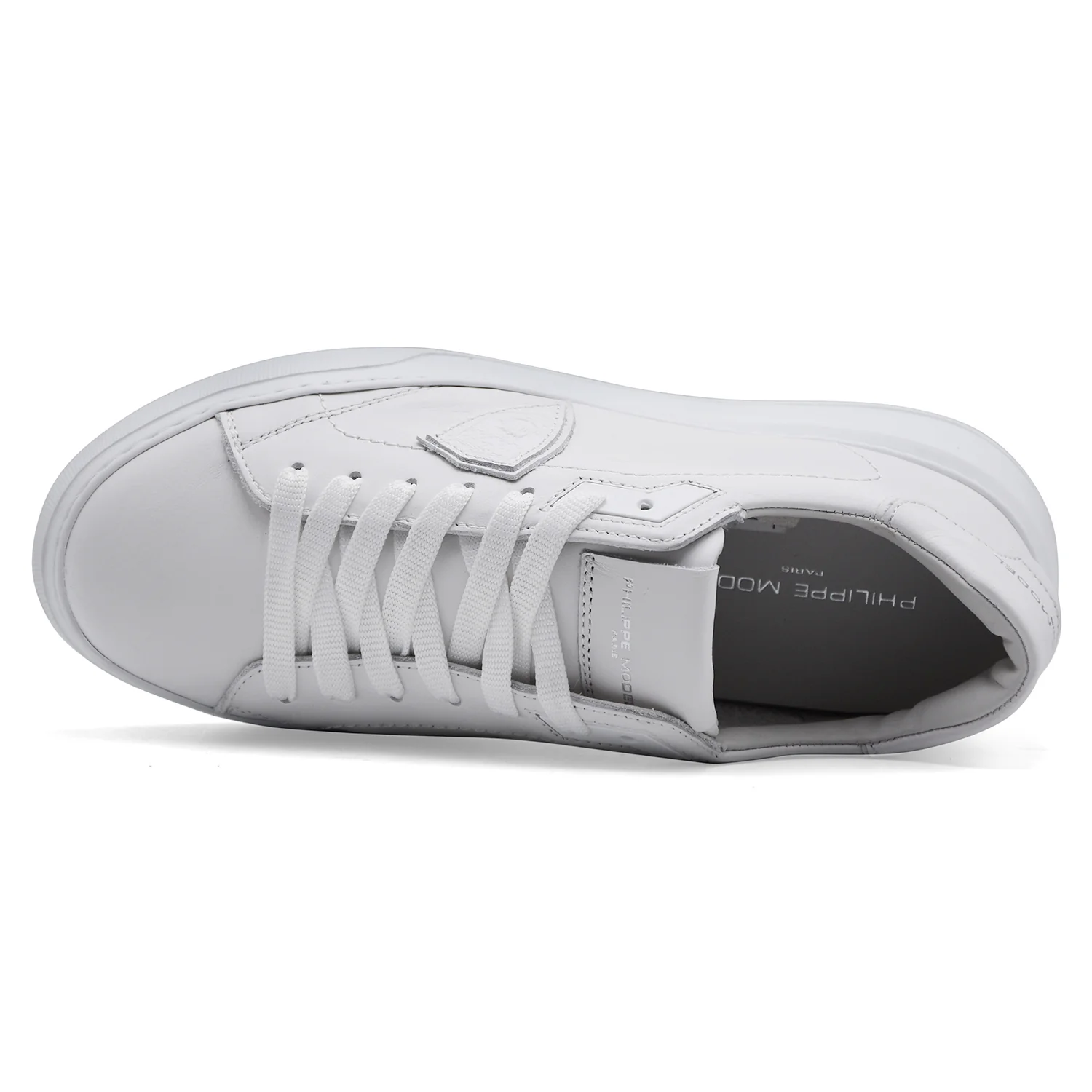 Sneakers Donna Philippe Model TEMPLE LOW In Vera Pelle Bianca - Image 3
