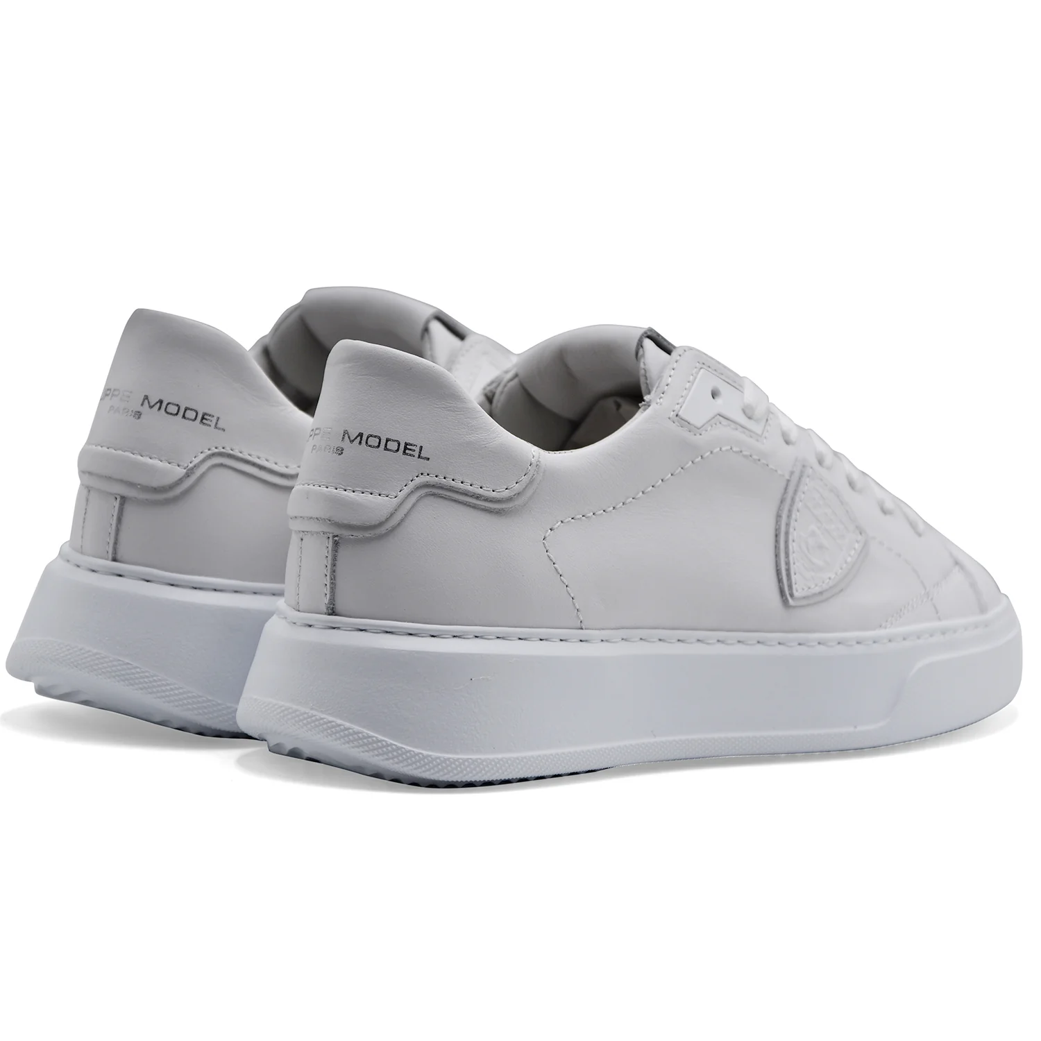 Sneakers Donna Philippe Model TEMPLE LOW In Vera Pelle Bianca - Image 5