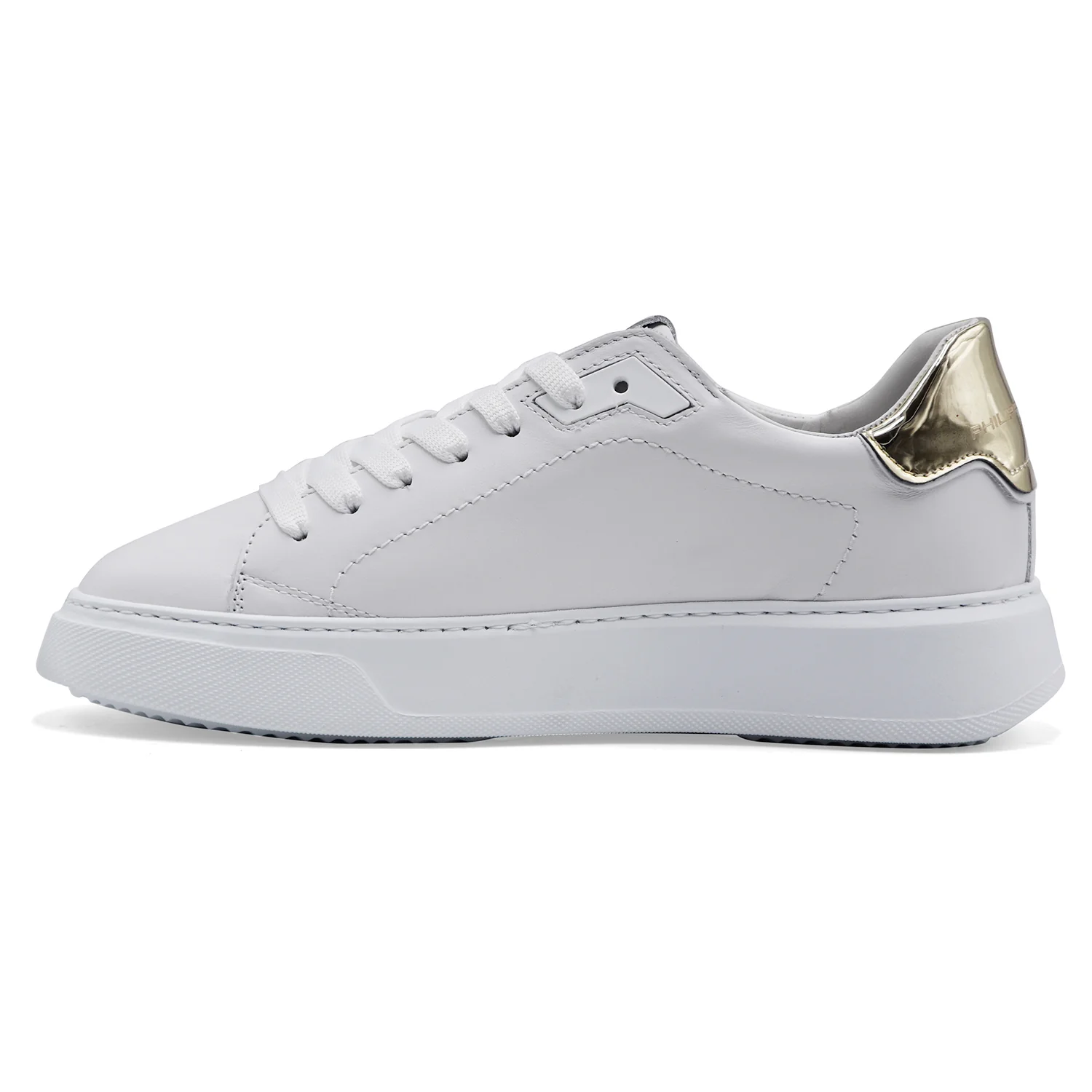 Philippe Model Sneakers Donna TEMPLE LOW Bianco Dettagli In Oro - Image 5