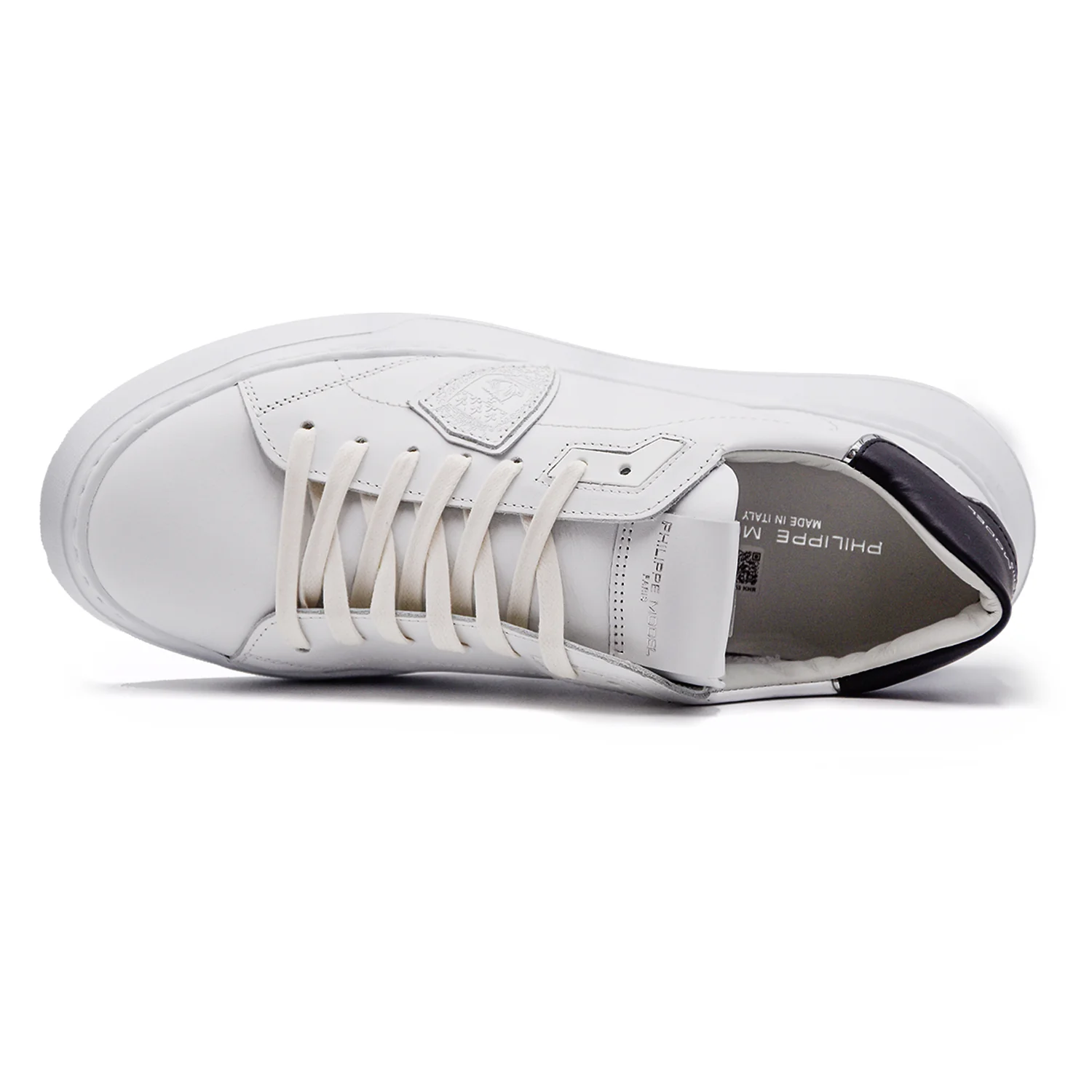 Philippe Model Sneakers Uomo Temple Vau Bianco Inserto Specchio - Image 3