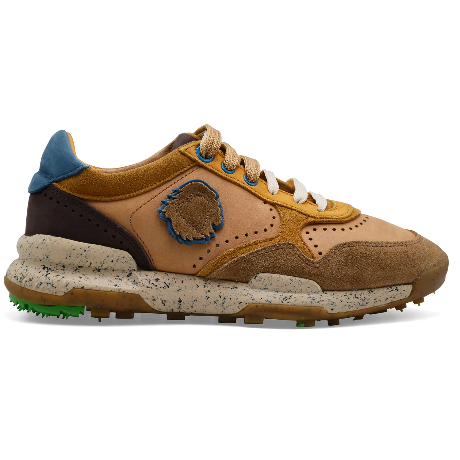Sneakers Satorisan Uomo Chacrona Giallo Vera Pelle Scamosciata