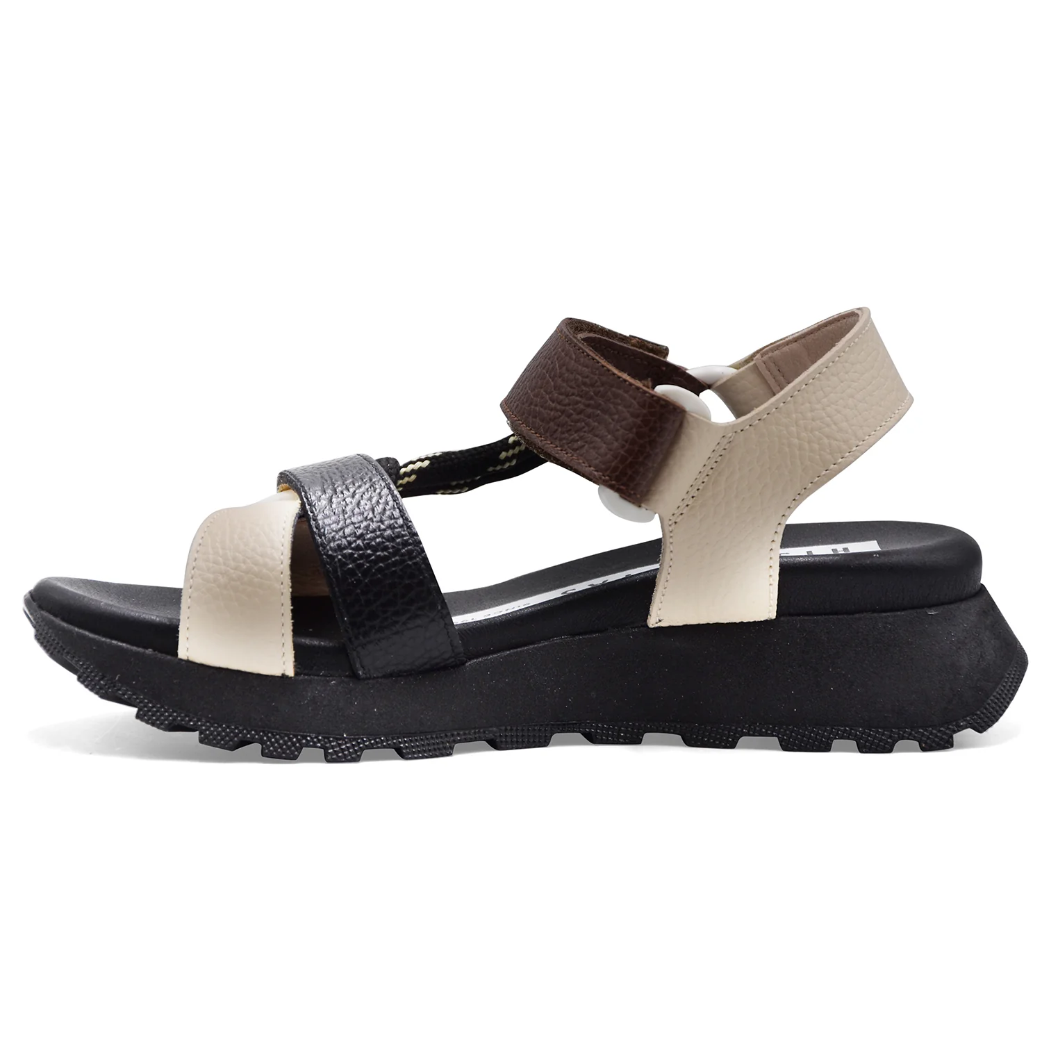 Sandali Hispanitas Donna PONY-V26 Nera Con Dettagli Multicolor - Image 3
