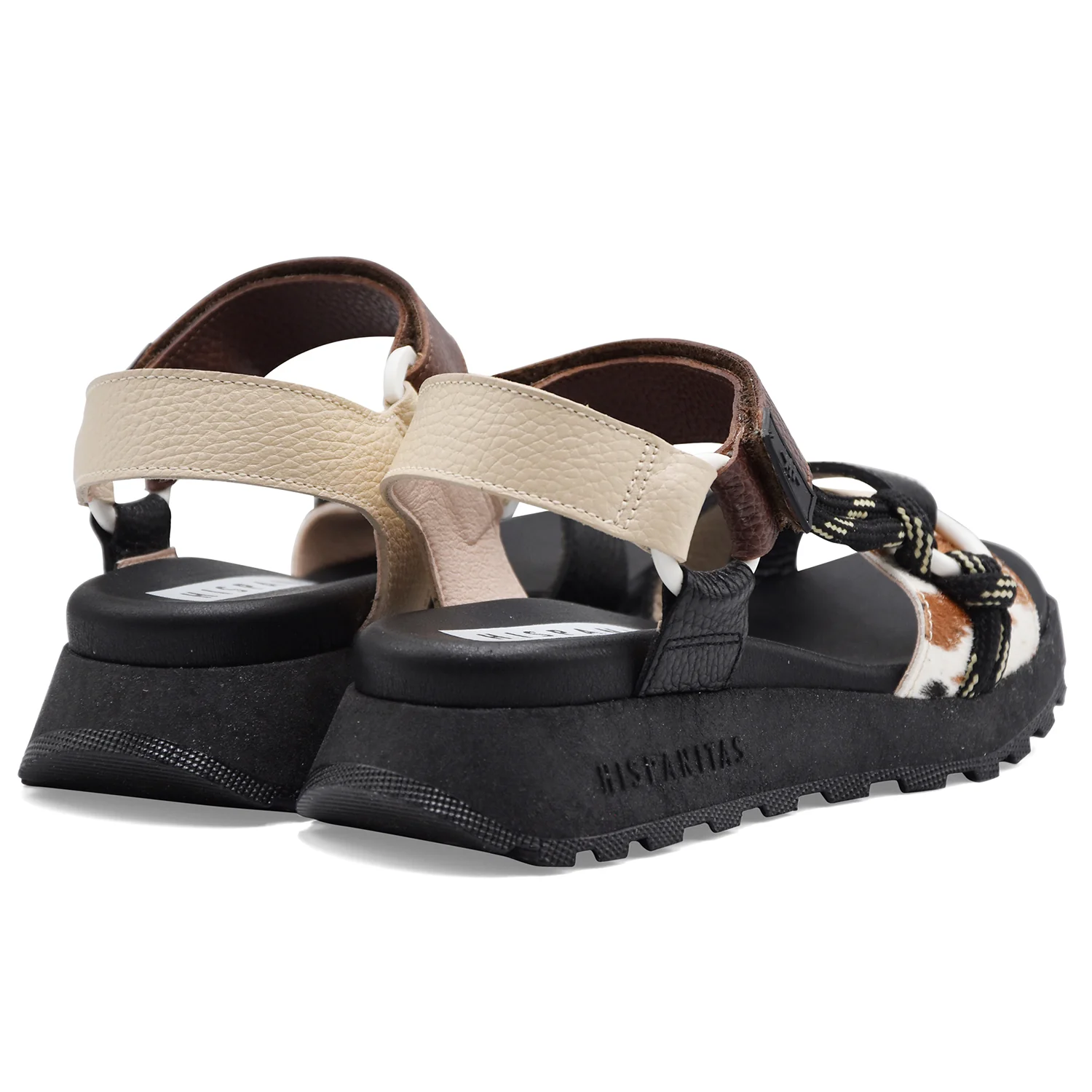 Sandali Hispanitas Donna PONY-V26 Nera Con Dettagli Multicolor - Image 5