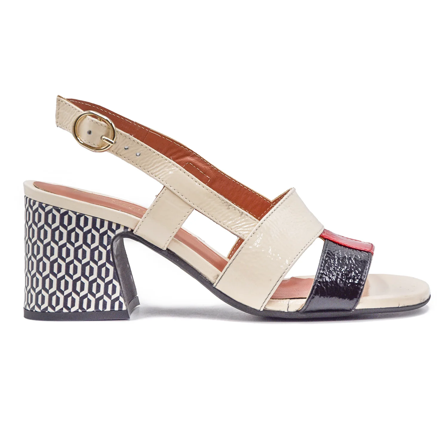 Sandali Donna Les:Venues Beige Nero Capolavoro Made In Italy
