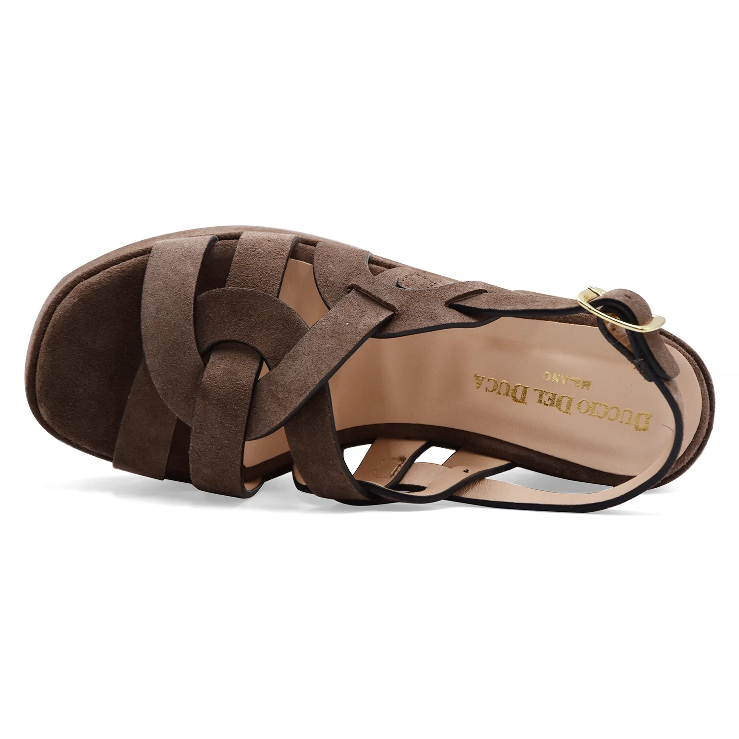 Sandali Duccio Del Duca Donna DD124 Morbido Camoscio Espresso - Image 3