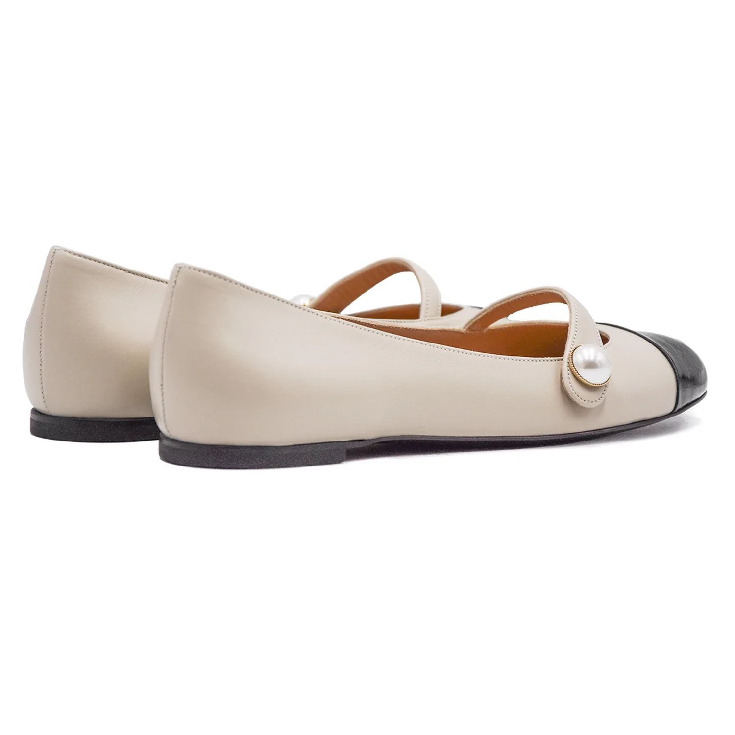 Ballerine Donna Roberto Festa Crema Nero Dallo Stile Sofisticato - Image 4