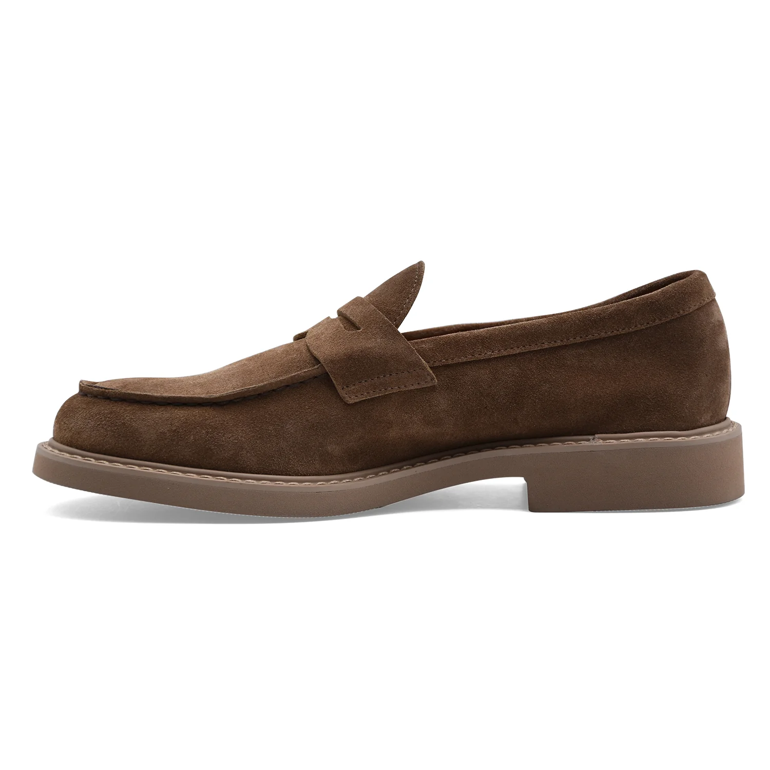 Mocassini Doucal's Uomo Pelle Scamosciata Beige Made In italy - Image 4