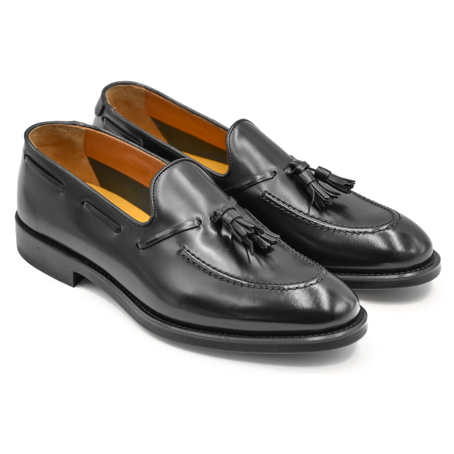 Mocassini Doucal's Nero Uomo Con Nappina Classe Made In Italy - Image 3