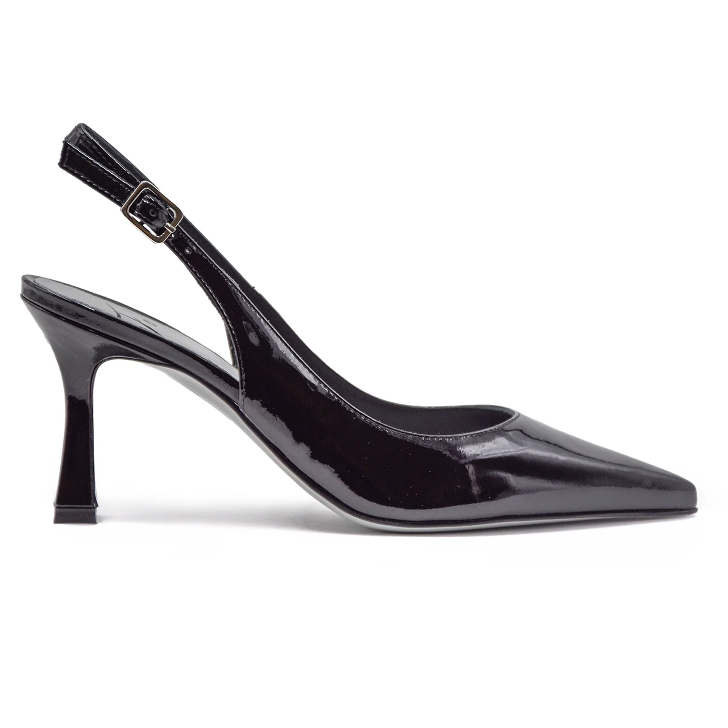Slingback Roberto Festa Donna Modello Frans Pelle Vernice Nera