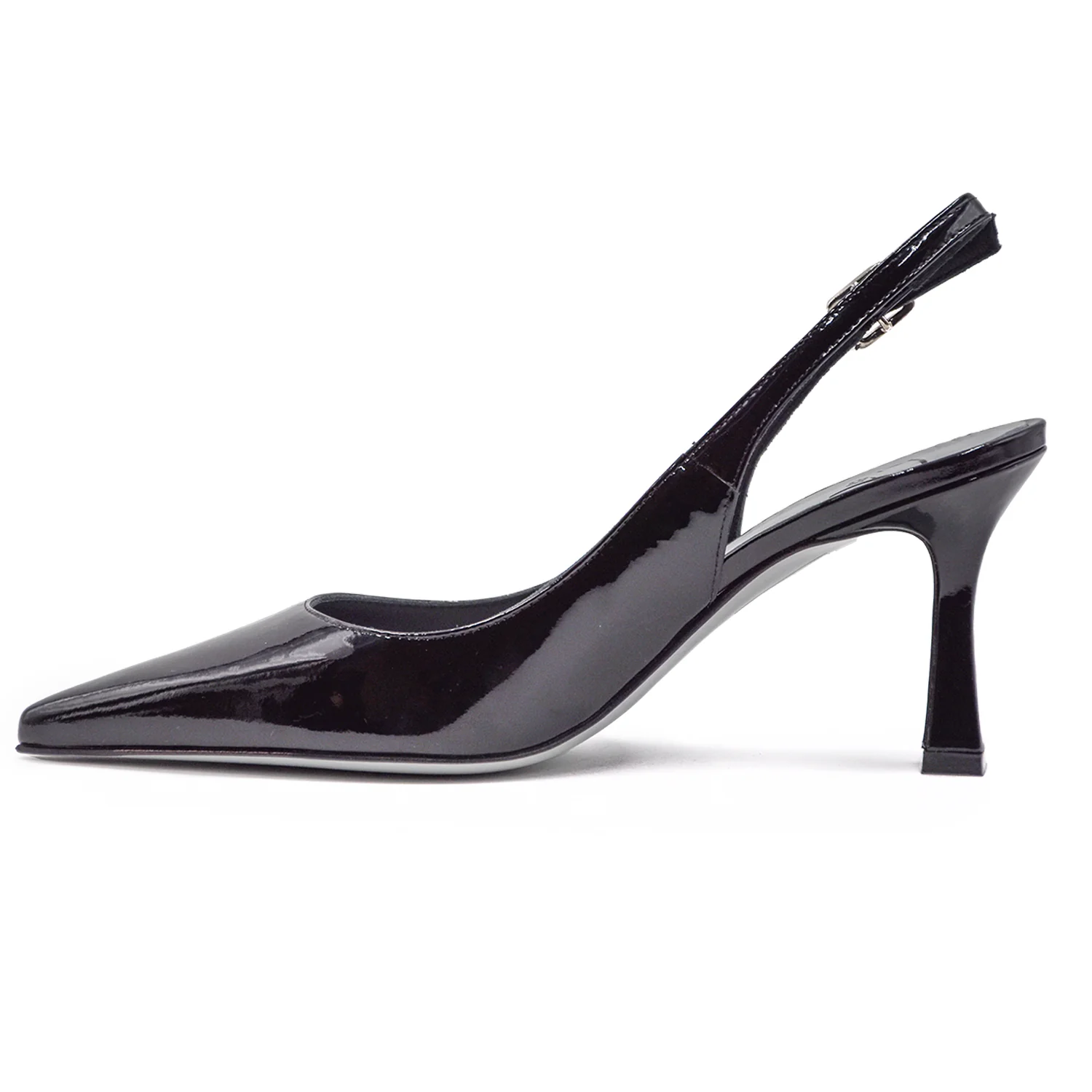 Slingback Roberto Festa Donna Modello Frans Pelle Vernice Nera - Image 3