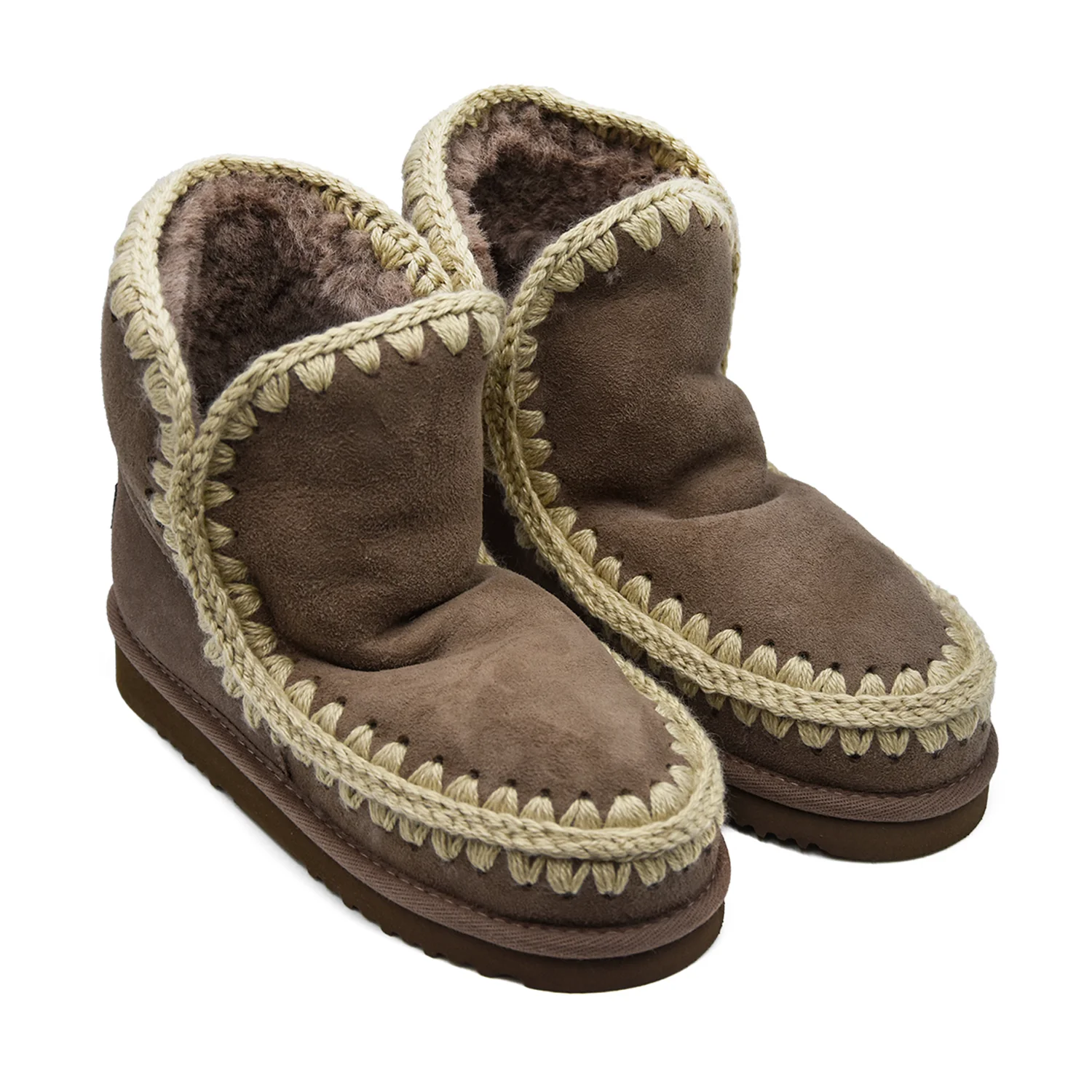 Stivaletti Mou Donna Eskimo18 Grigio Con Cuciture In Lana Donna - Image 3