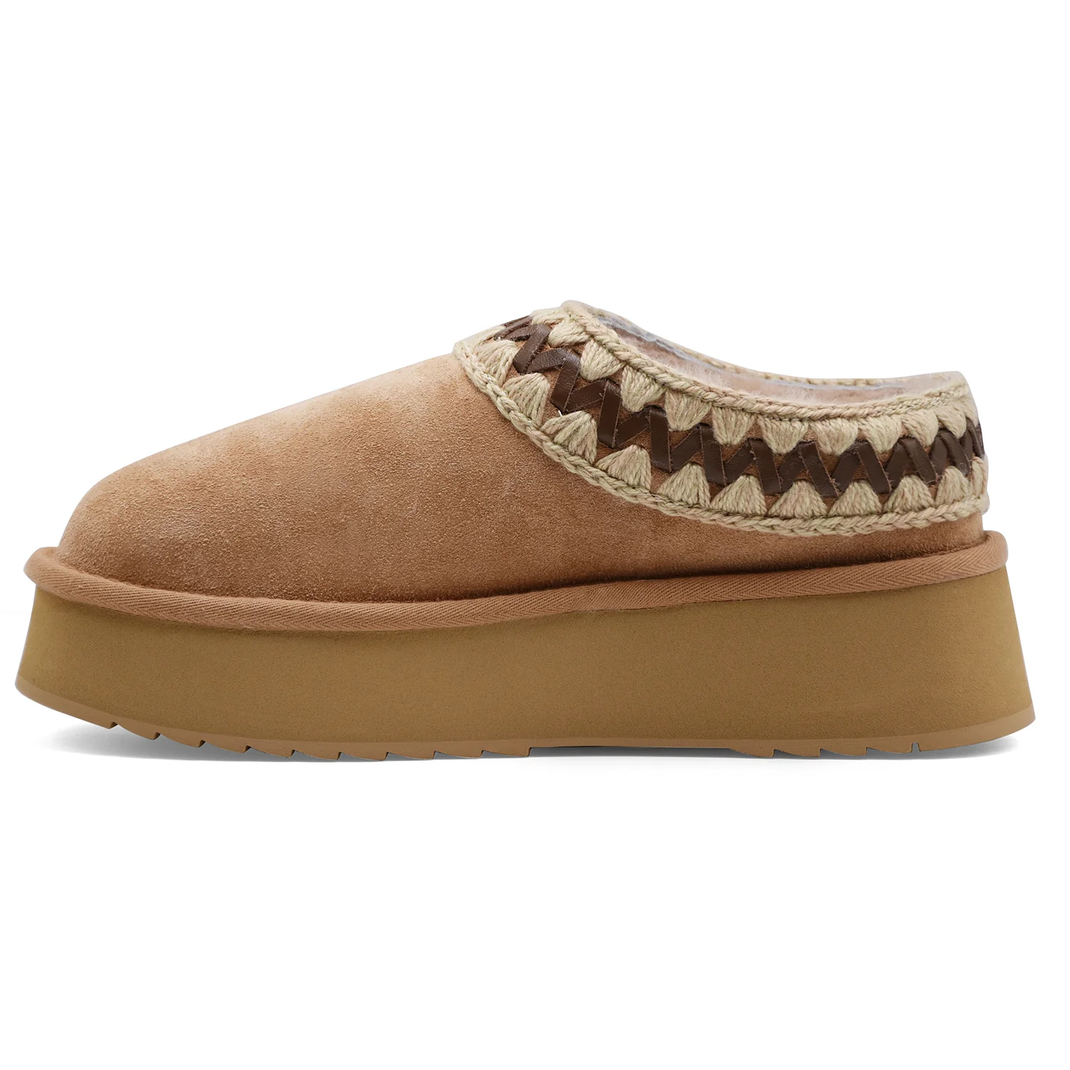 Sabot Mou Donna Platform Clog Camoscio Savana Calda E Di Moda - Image 4