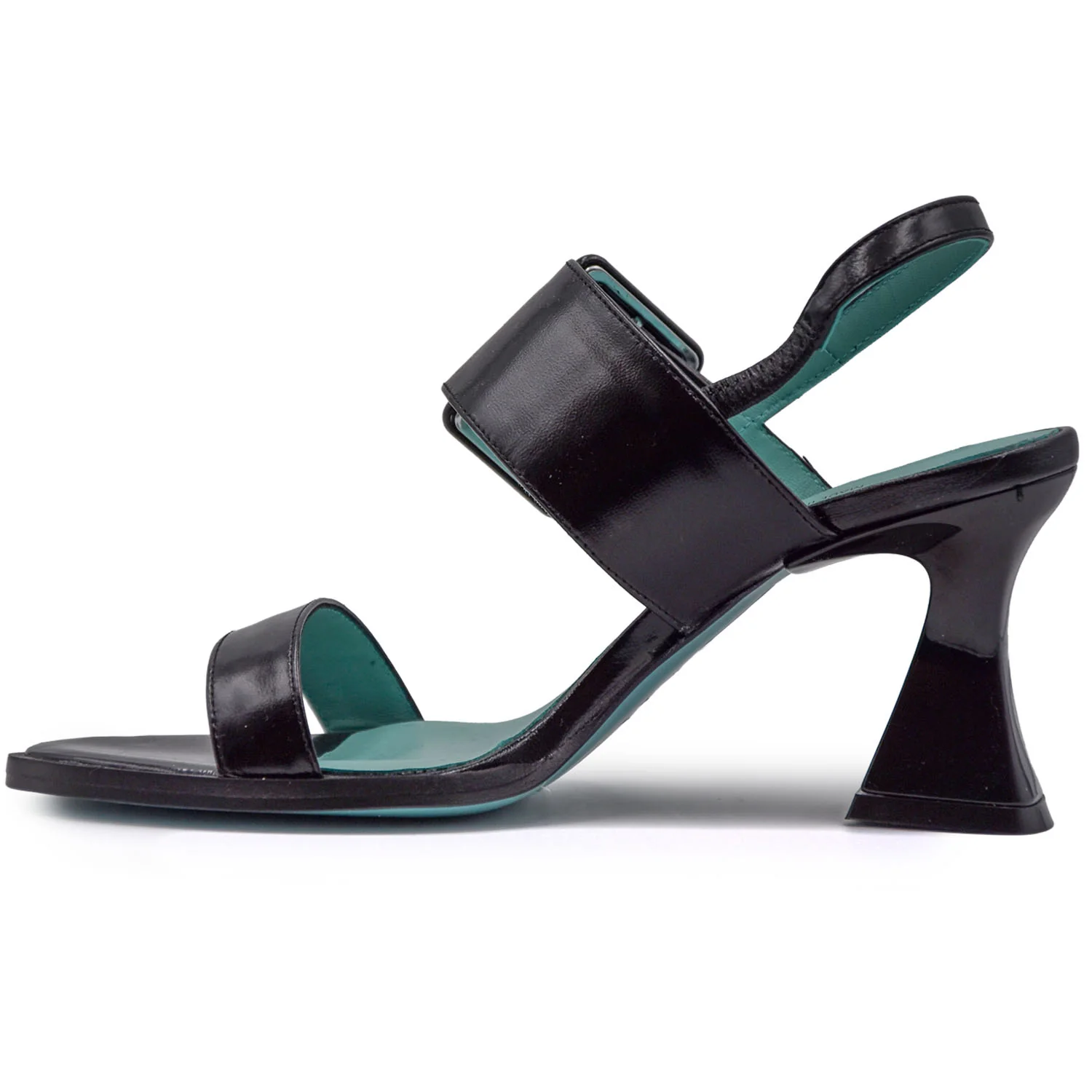 Sandali Donna Delaila Glenda Lux Nero Maxi Fibbia Made In Italy - Image 3