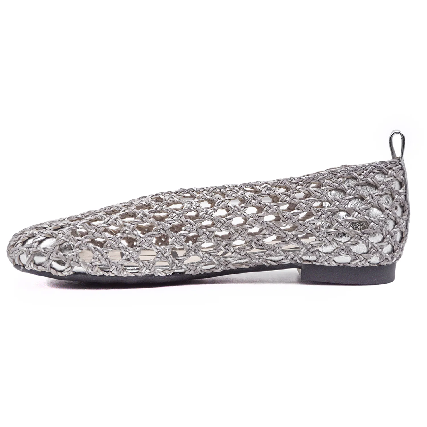 Ballerine Loafer Donna Argento Modello Holes Con Rete Traforata - Image 4