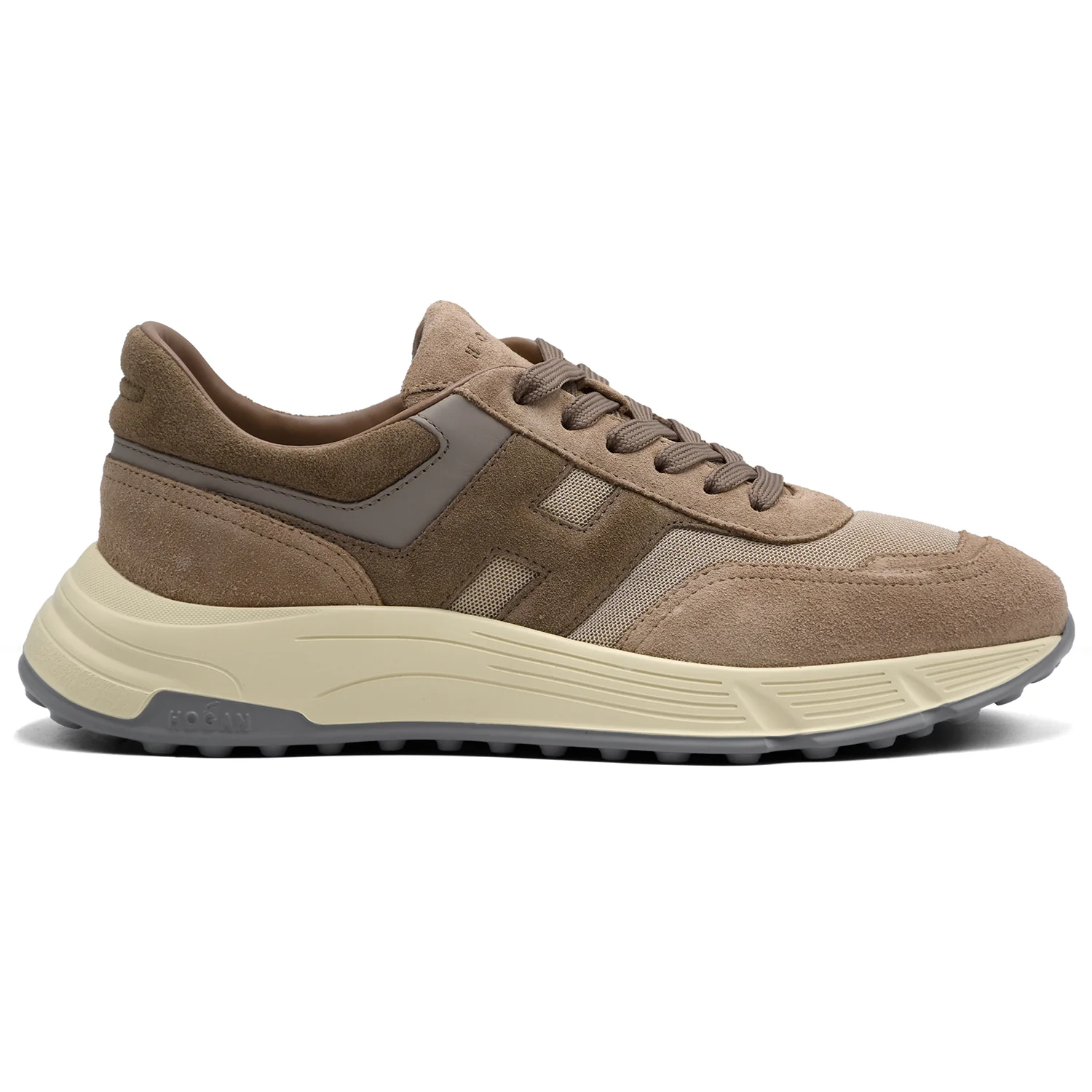 Sneakers Hogan Hyperlight Uomo In Pelle Scamosciata Cammello