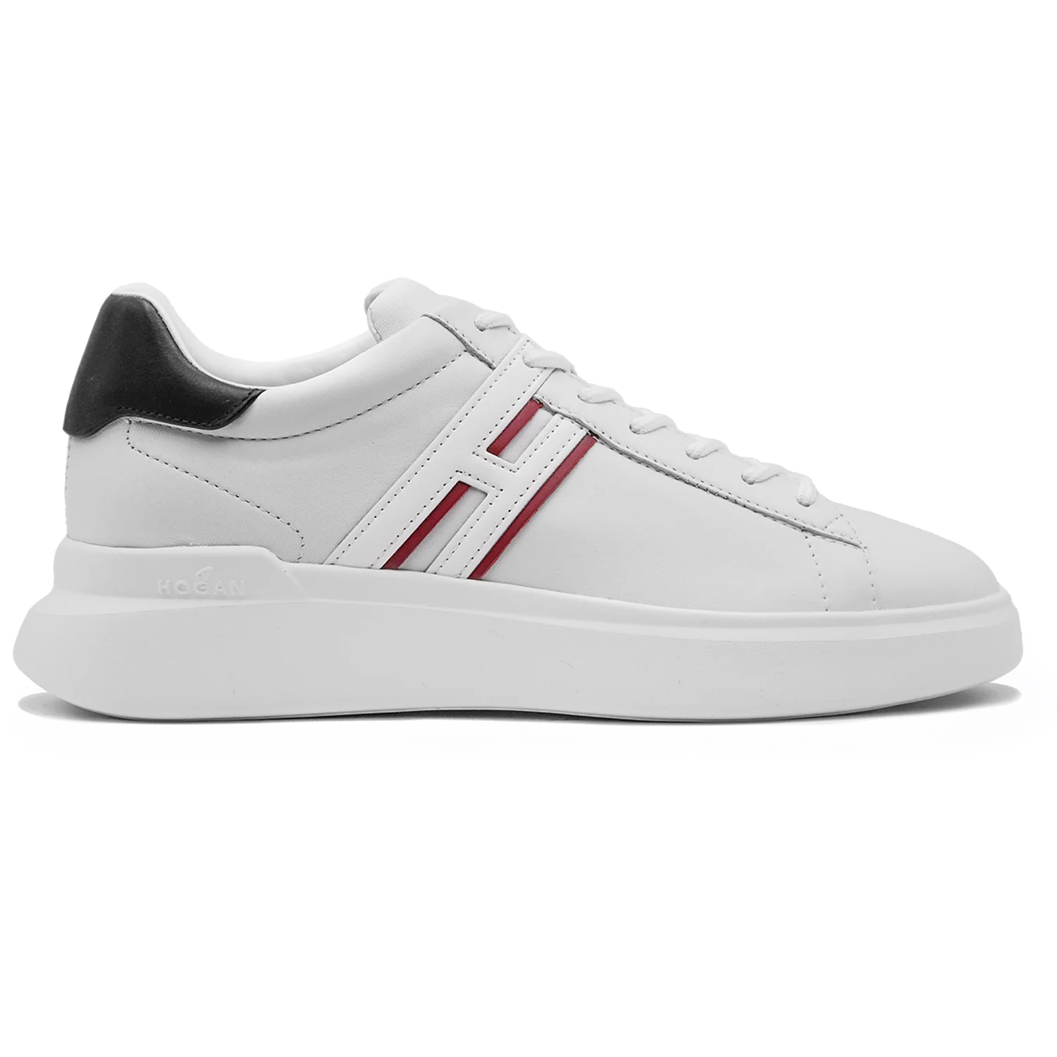 Sneakers Hogan H580 Uomo Bianco Dalle Linee Morbide Ed Essenziali