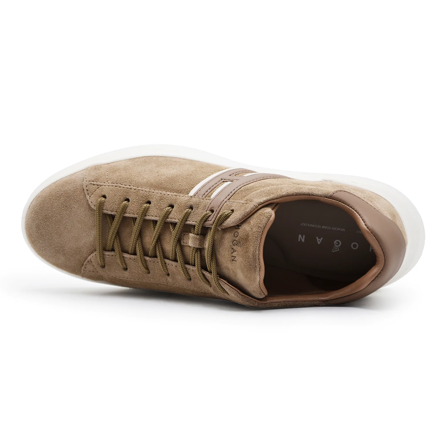 Sneakers Hogan H580 Iconiche Uomo Pelle Scamosciata Marrone - Image 5