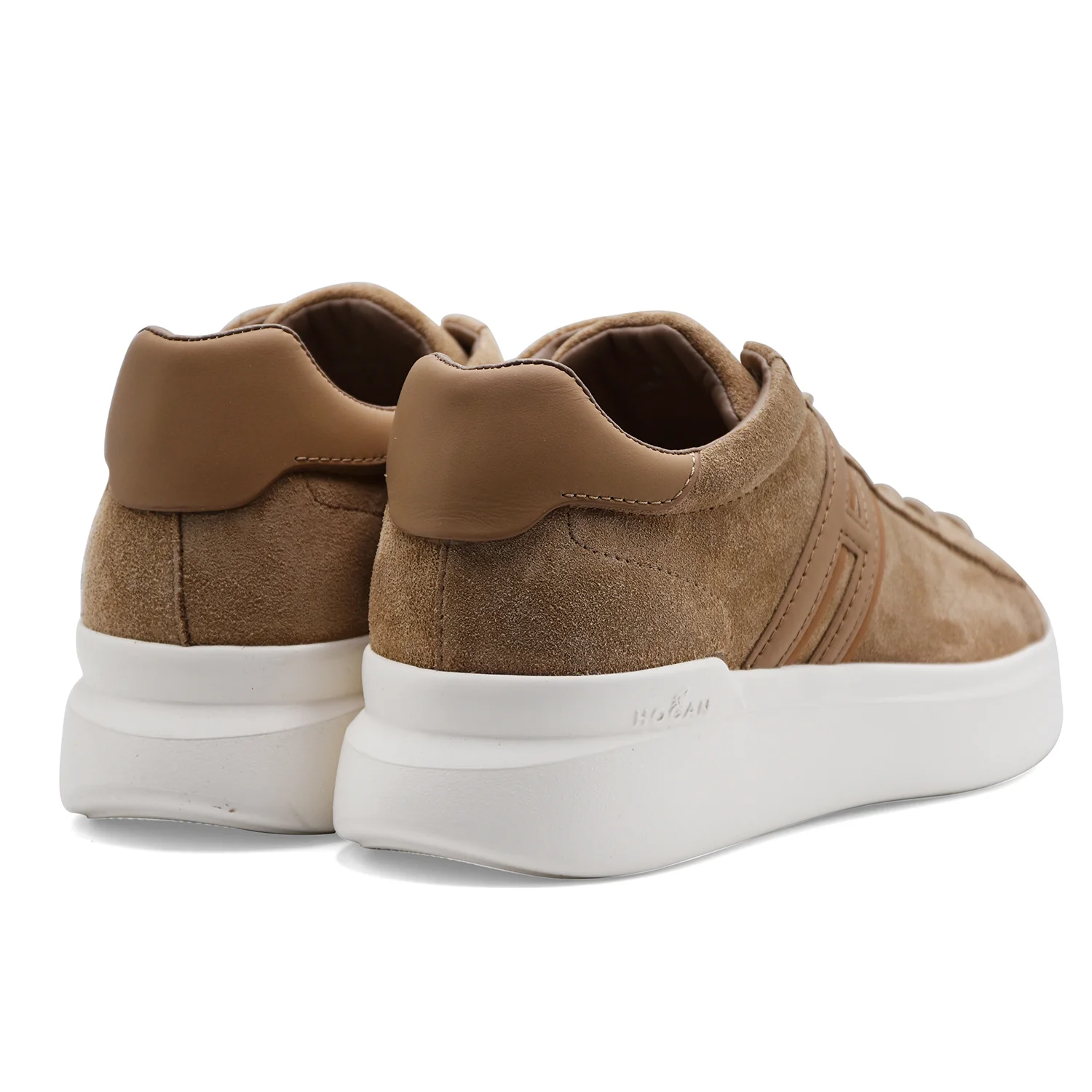 Hogan Sneakers Uomo H580 Beige Pelle Scamosciata Soletta Memory - Image 5
