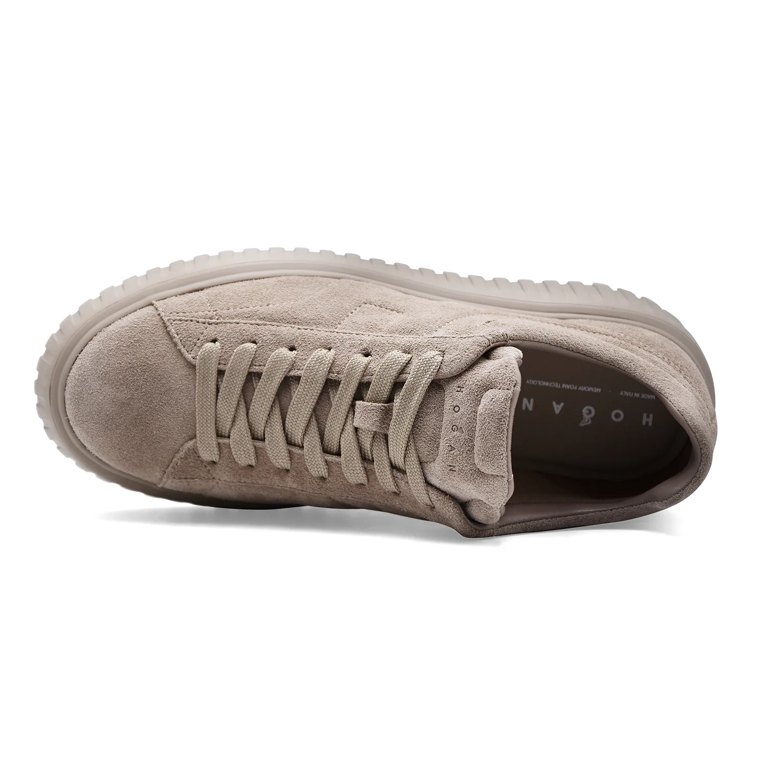 Sneakers Hogan Uomo H-Stripes Grigio Morbida Pelle Scamosciata - Image 3