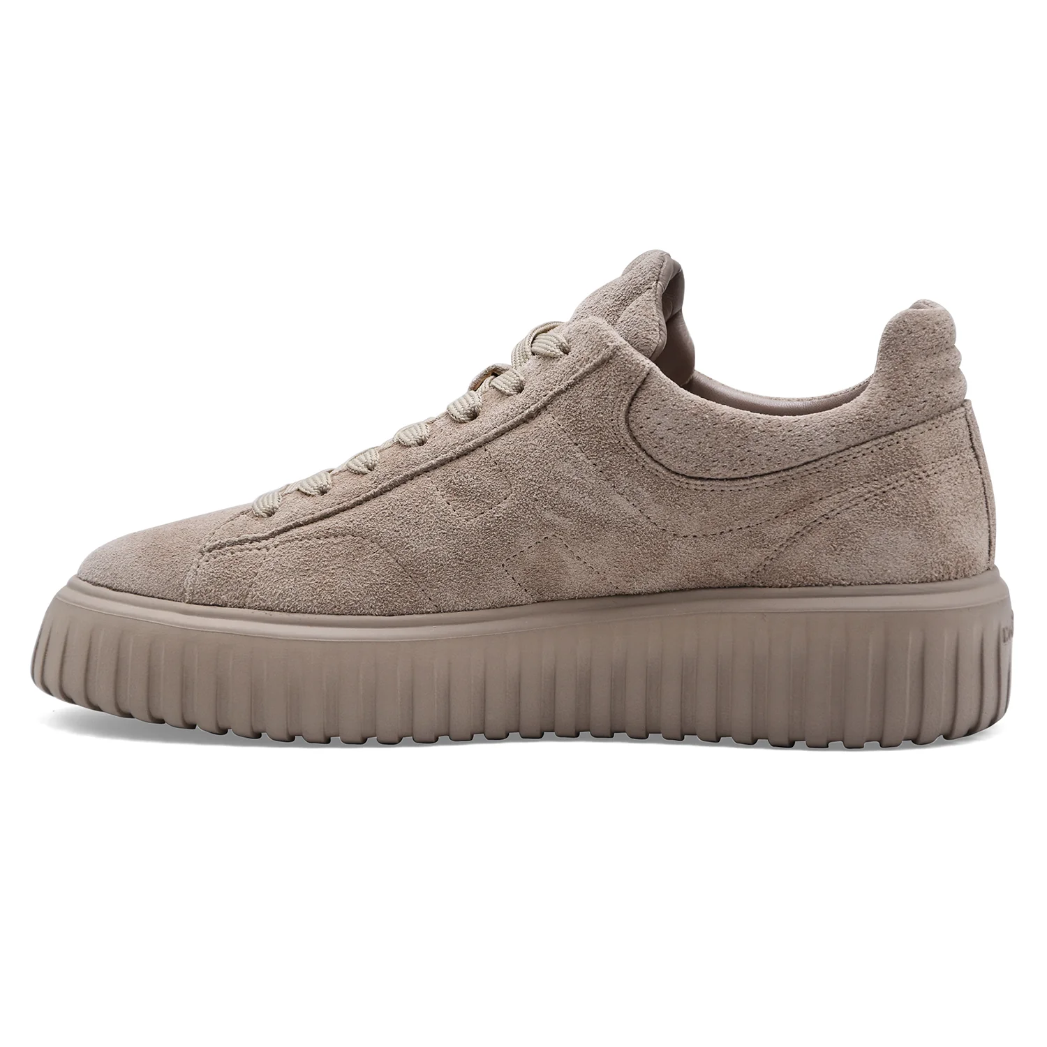 Sneakers Hogan Uomo H-Stripes Grigio Morbida Pelle Scamosciata - Image 4