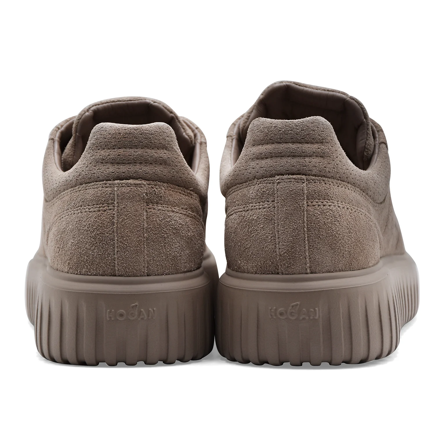 Sneakers Hogan Uomo H-Stripes Grigio Morbida Pelle Scamosciata - Image 5