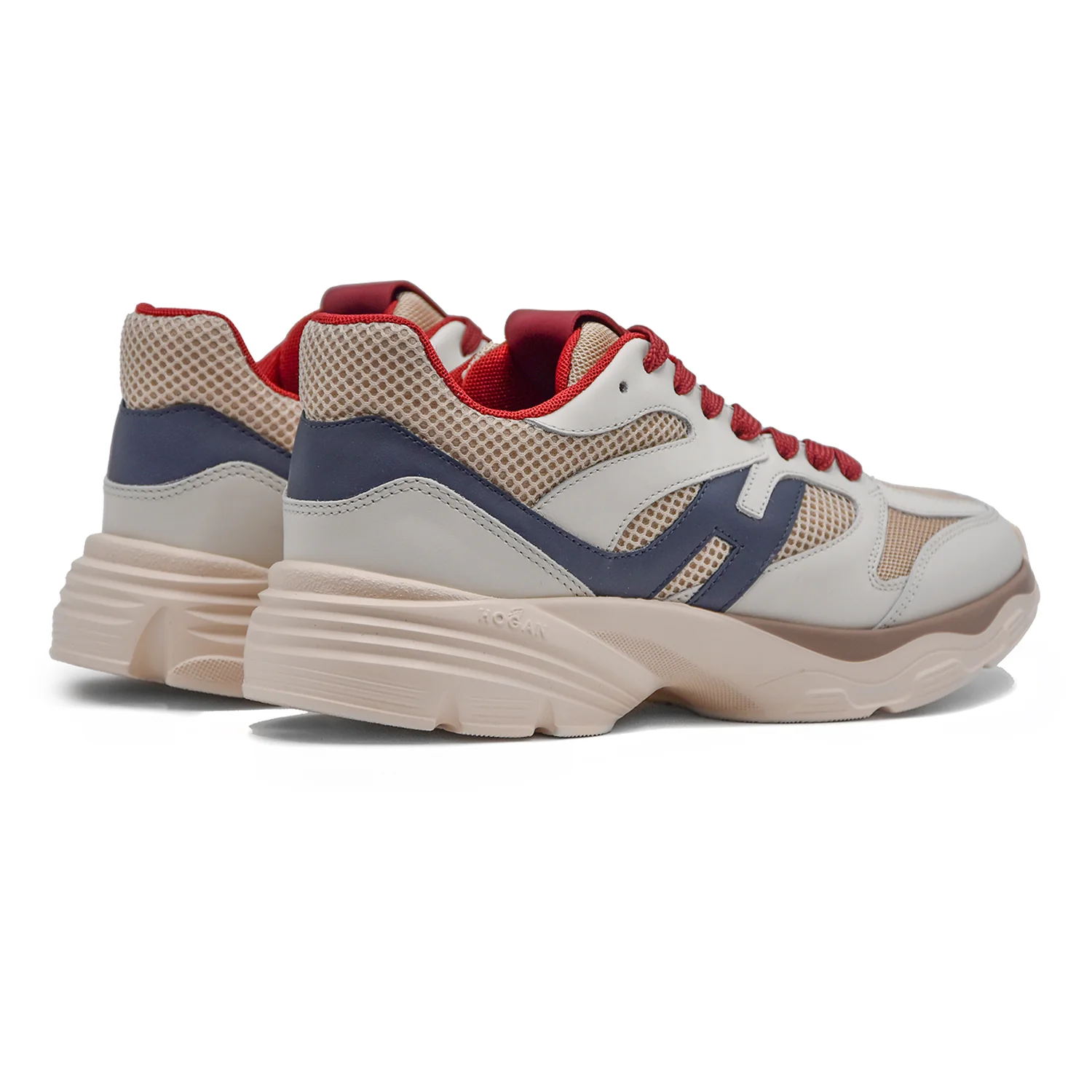 Hogan H665 Sneakers Leggere E Flessibili Bianco Beige Uomo - Image 3
