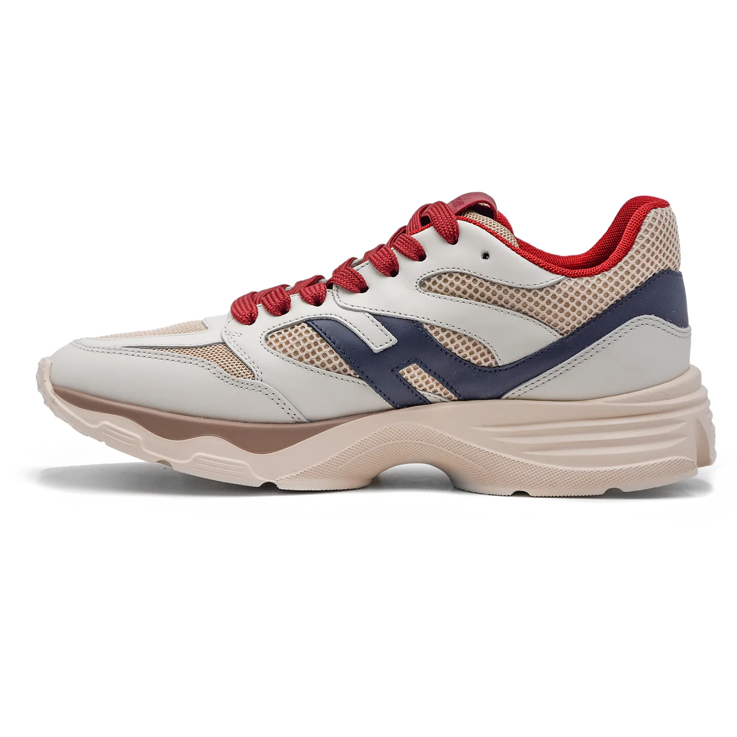 Hogan H665 Sneakers Leggere E Flessibili Bianco Beige Uomo - Image 4