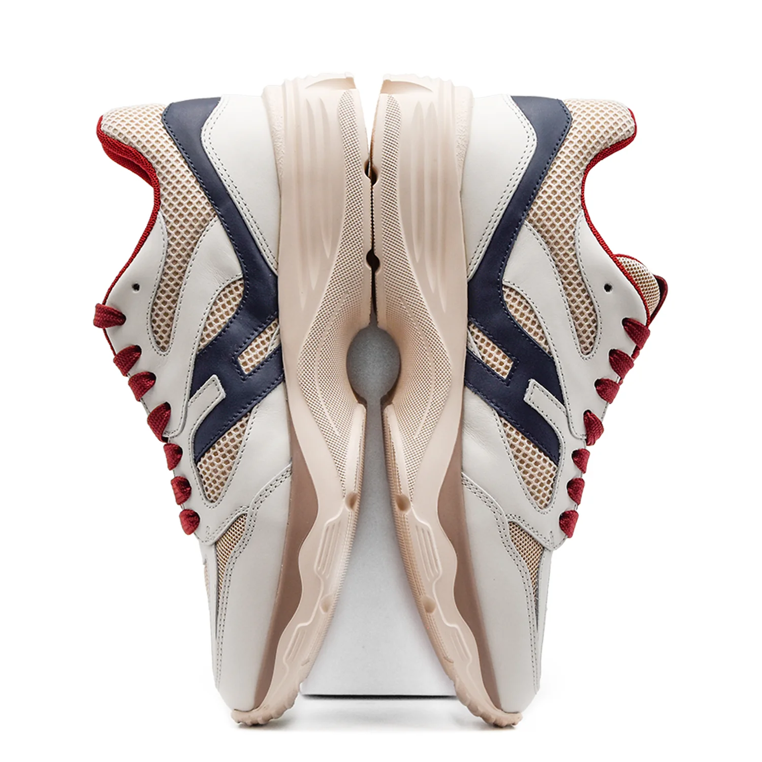 Hogan H665 Sneakers Leggere E Flessibili Bianco Beige Uomo - Image 5