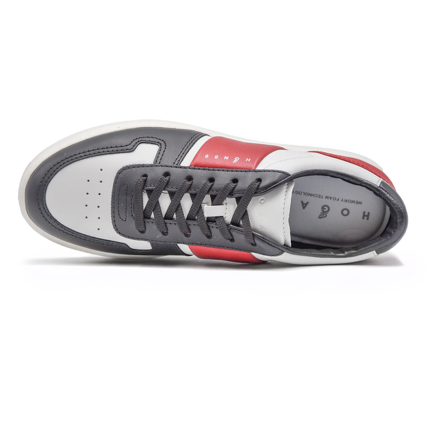 Hogan Sneakers H-TV Uomo Bianco Nero Richiama Linee Mondo Basket - Image 3
