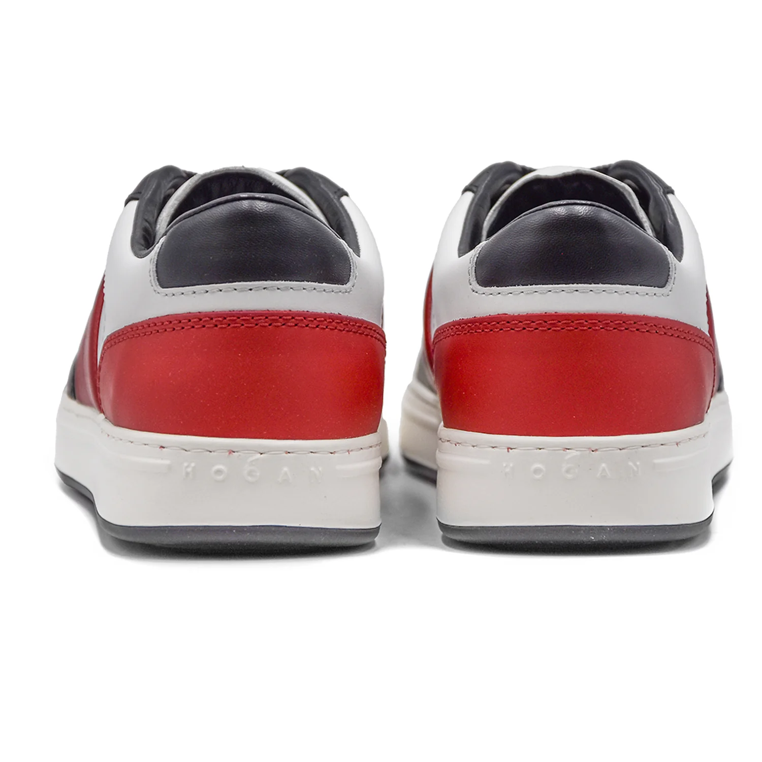 Hogan Sneakers H-TV Uomo Bianco Nero Richiama Linee Mondo Basket - Image 5