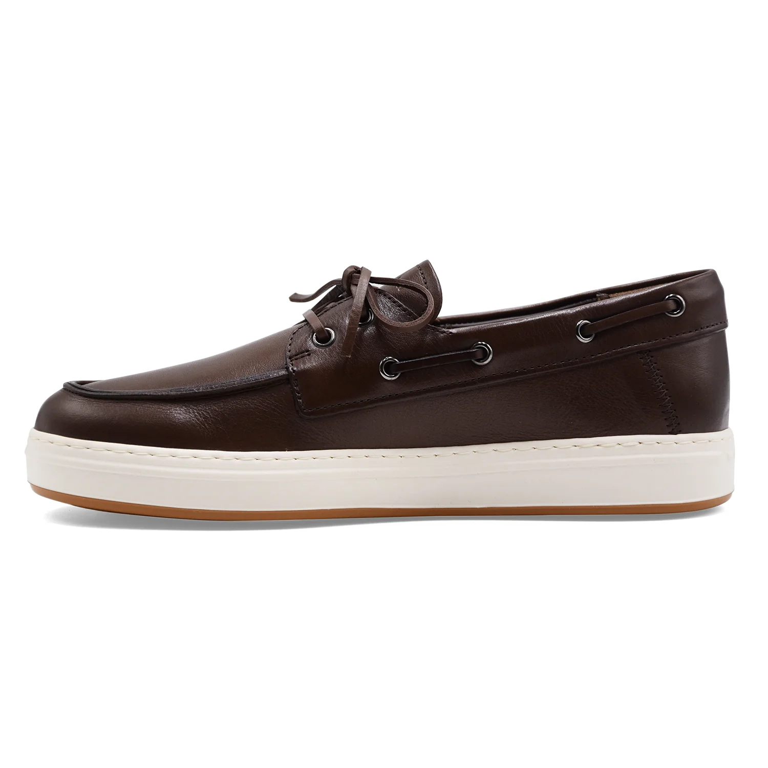 Scarpe Da Barca Hogan Uomo H668 Pelle Di Qualità Testa Di Moro - Image 4