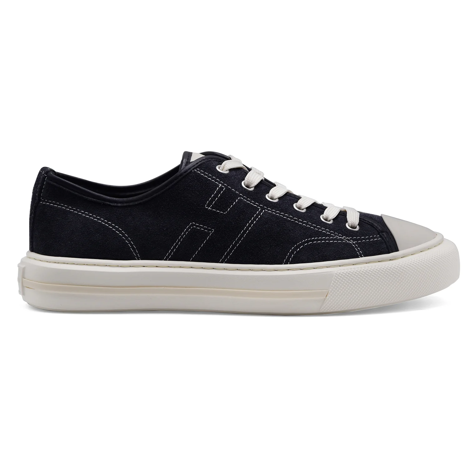 Sneakers Hogan Uomo H691 Pelle Scamosciata Blu Suola In Gomma