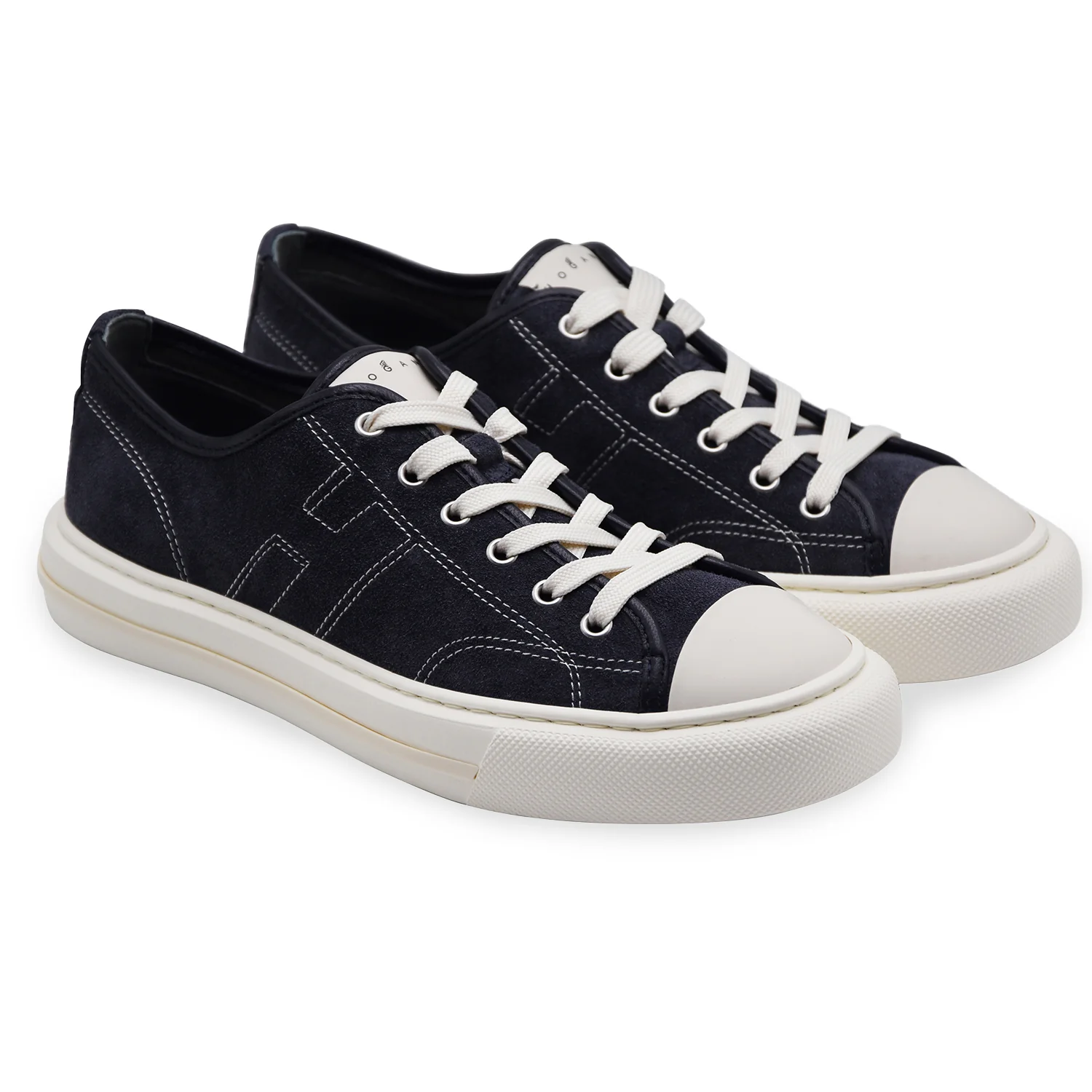 Sneakers Hogan Uomo H691 Pelle Scamosciata Blu Suola In Gomma - Image 2