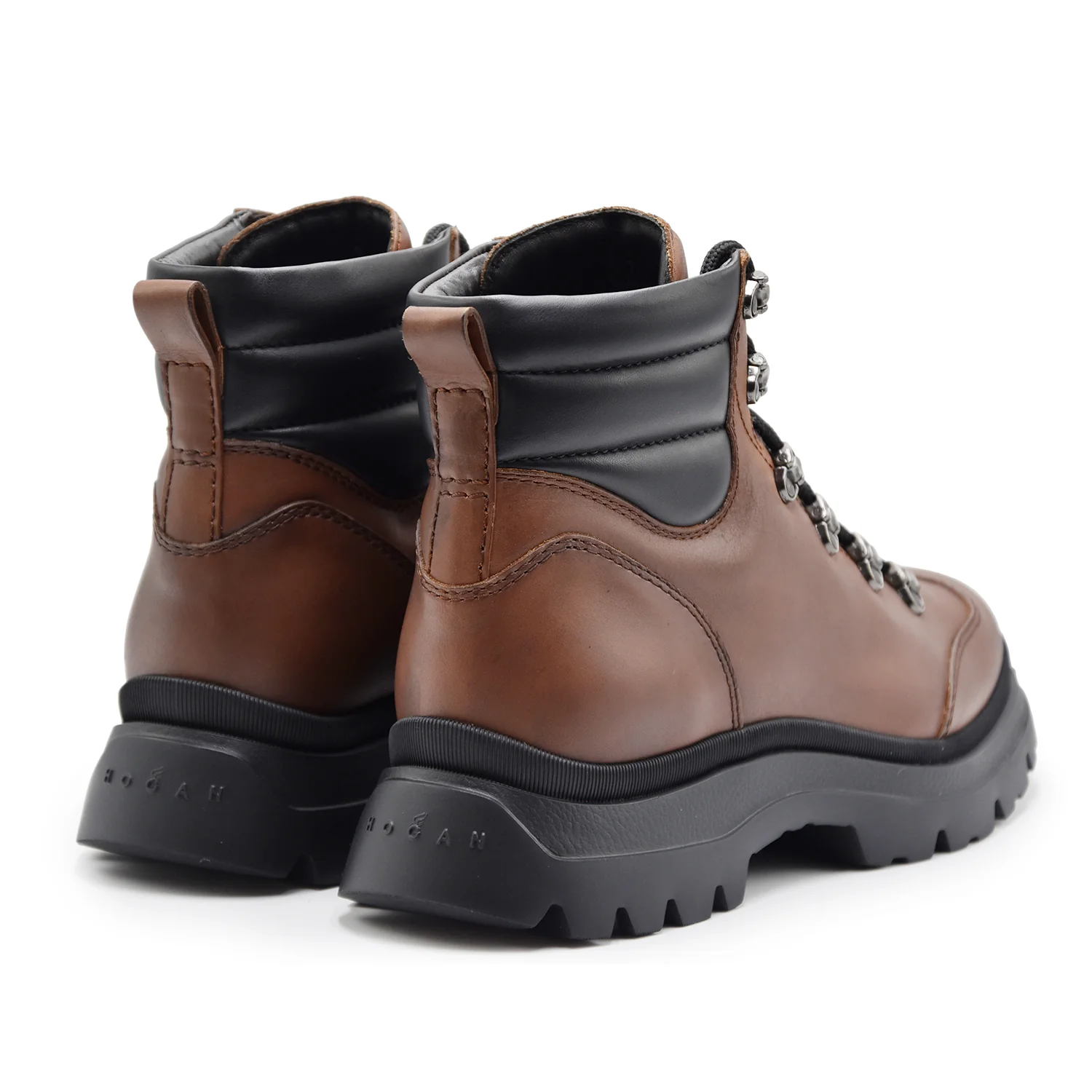 Pedula Hogan H692 Uomo Pelle Dallo Stile Hiking Color Corteccia - Image 5