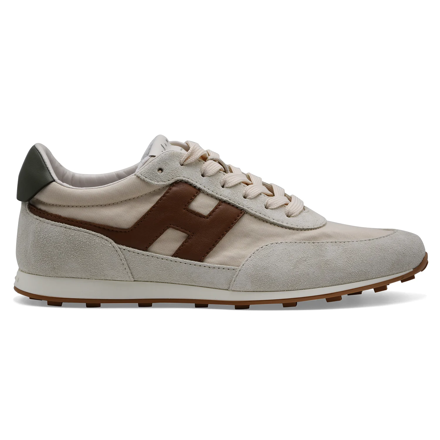 Sneakers Hogan Uomo H699 Pelle Scamosciata Grigio Con H Marrone