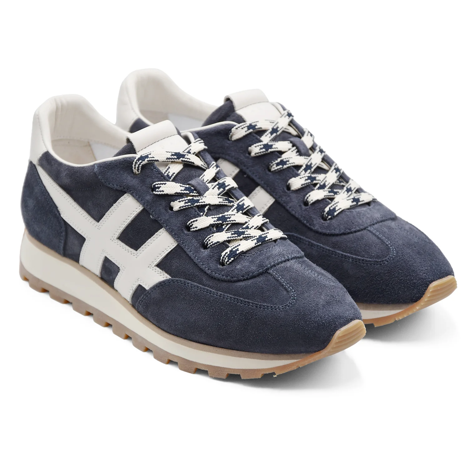 Sneakers Hogan 86er Uomo Suede Blu Navy Con Suola Extralight - Image 2