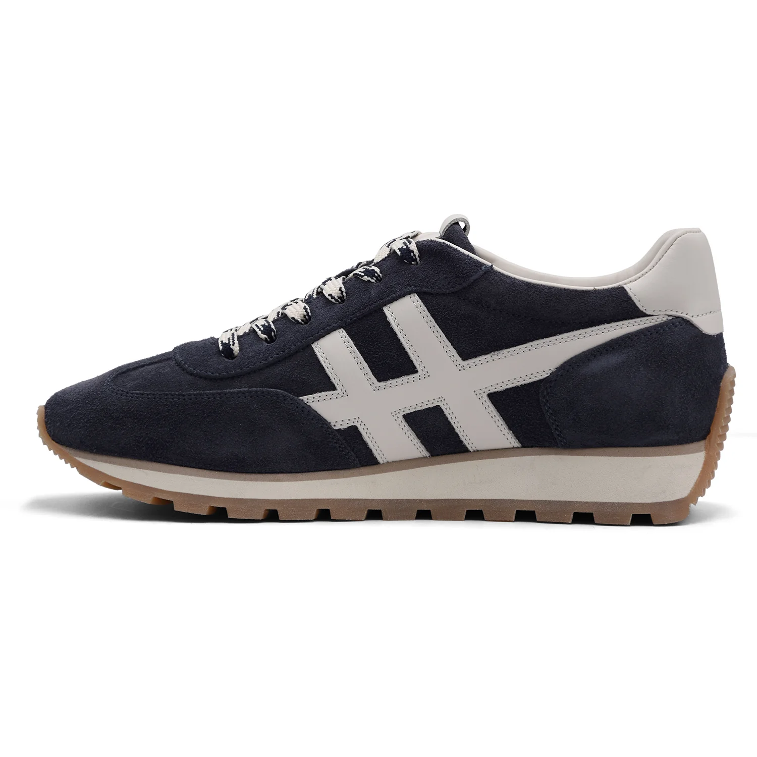 Sneakers Hogan 86er Uomo Suede Blu Navy Con Suola Extralight - Image 3