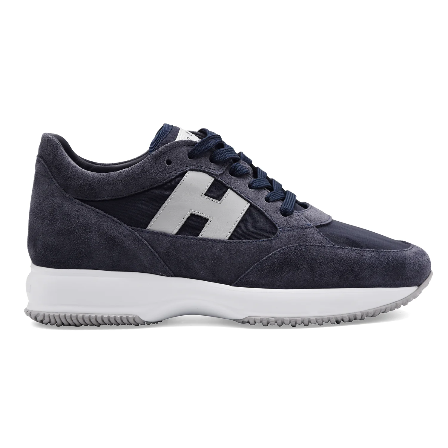 Hogan Sneakers Uomo Iconico INTERACTIVE Pelle Scamosciata Blu