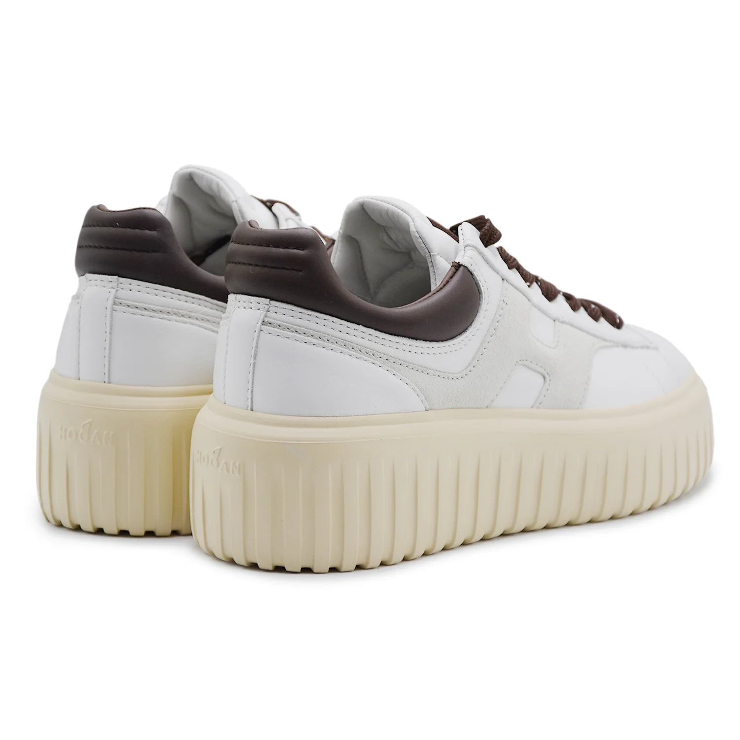 Sneakers Hogan H-Stripes Donna Bianco In Pelle Suola Extralight - Image 5